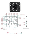 CNC 3D Printer Z Axis Lead Screw T8 8mm With C Beam Sliding Table technical blueprint with dimensions and layout.