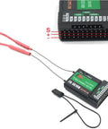 Beefed-Up 10 Channel 2.4GHz RC Receiver With iBus PPM Dual Antenna AFHDS2 showing wiring and connectors