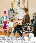 S11 Shape 25 Watt E17 Intermediate Base Lava Lamp Replacement Bulbs 120 Volt Dimmable 2700K in home office setting