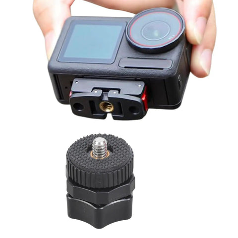 Seventeen Millimeter Ball Socket To One Fourth Twenty Thread Camera Mount Adapter For Car Mounts And Tripods, Portable Screw Adapter For Vehicle Phone Stands, Live Streaming Gear, Quick Release And Easy Setup, black 17mm to 1/4-20