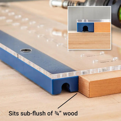 Shelf Pin Drilling Jig For Cabinets And Woodworking With 1/4 Inch And 5mm Self Centering Bits on 3/4 inch wood alignment