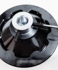 Top view of Two Pack 4 Inch Metal Handwheel For Half Inch Shaft Heavy Duty Build with set screw and tool