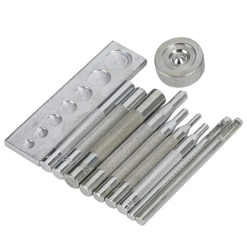 Hella Durable Snap Rivet Setter And Leather Punch Kit Featuring Smooth Long Handle For No Sweat Eyelet Installation On Bags Wallets And Fabric Crafting Projects Built For Top Shelf Results