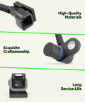 Crankshaft Position Sensor Replacement 32707-01C For Touring FLH/T, Sportster XL, And Softail FXST/FLST Bikes 2001-2018, black ABS and metal, connector view