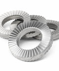 Top Tier Double Layer Self Locking Washers Made From 304 Stainless Steel for secure fit in automotive or machinery applications.