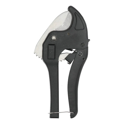 PVC Tube Pipe Cutter 42mm Cutting Diameter Stainless Steel With Anti Slip Handle Tail Lock shown from side view
