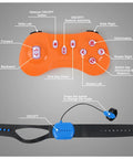 Orange remote and black hand band for 4WD Gesture Control RC Stunt Car For Kids, Hand Sensing Remote Car With Lights And Music.