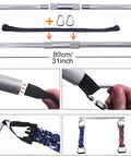 Aluminum Alloy Pilates Bar With Rubber Resistance Bands Door Anchor for Full Body Workouts, showing 80cm bar, bands, and anchors.