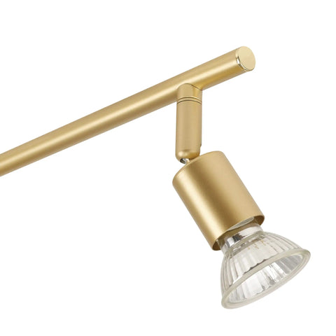 Close-up of the Payton 6-Light Foldable Track Lighting with painted brass finish and exposed socket.