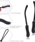 25 Pack Universal Zipper Pull Replacement Tabs for Backpacks Jackets Pants Boots Coats and Luggage No Slip Easy Grip Zipper Extenders Clip On Black Durable with anti-slip design