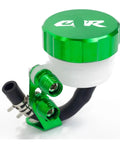 Green Motorcycle Brake Fluid Reservoir Cover For CBR900RR 929RR 954RR with attached hoses and fittings
