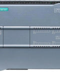 S7 1200 Compact PLC CPU 1214C 6ES7214-1HG40-0XB0 Controller, front view, sealed design for industrial automation.