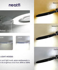 Dope 1200 Lumen LED Magnifying Lamp With Clamp Bifocal 6 Inch Lens Three Light Modes adjustable color temperature demo