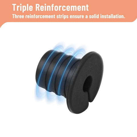 Cable Grommet Routing Kit For 3/4 Inch Wall Hole With Silicone Cable Pass And Anti Slip Grommets, close-up with triple reinforcement
