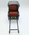 Heavy Duty Alloy Vintage Rickshaw Model With Old School Charm And Historical Precision Solid Metal Antique Tricycle Figurine for desk display.