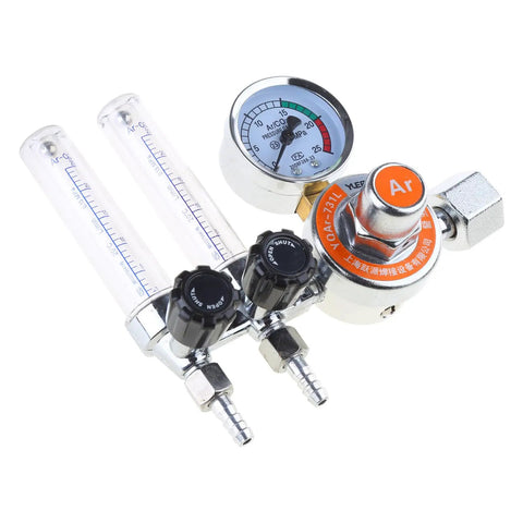 Argon Gas Regulator For Welding With Adjustable 0 To 25 MPa Pressure Gauge And Readout, Compact Reliable Regulator For TIG And MIG Welders