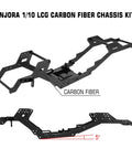 313/324 Millimeter Wheelbase LCG Carbon Fiber Chassis Kit For 1/10 RC Crawler TRX4 Upgrade Parts, shown with design angle details.