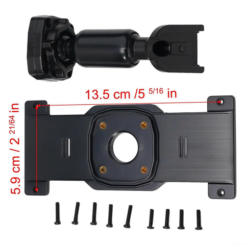 Heavy Duty Metal Rear View Mirror Back Plate Panel For Car Dash Cam DVR with screws and bracket, 5x5 screw hole distance
