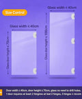 Size control for heavy duty no drill glass door hinges for 4 to 7 mm glass fits doors up to 16 in wide by 28 in high