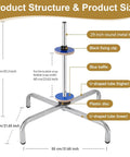 Heavy Duty Bubble Wrap Roll Dispenser Smooth Packing Station For Moving And Shipping Secure All Those Fragile Boxes With A Hella Tough Galvanized Steel Frame, showing product structure with dimensions.