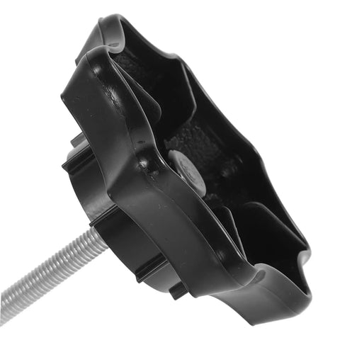 Durable Car Spare Tire Bolt Adapter With Easy Install No Fuss For Multiple Vehicle Models, black handle and screw close-up