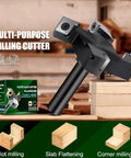 Spoilboard Surfacing Router Bit With Half Inch Shank And Three Inch Cutting Diameter, Four Wing Carbide Slab Flattening Bit For Woodworking And CNC Routers, High Speed Planing For Fast Clean Surfaces