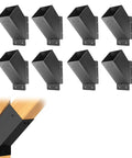 Beefed Up Heavy Duty 45 Degree Arc Wood Post And Beam Angle Brackets Kit For Pergolas Gazebos Decks Porches And Log Cabins Black 8 Pack