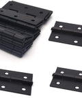 Rock Solid 2 Inch Black Butt Hinges For Cabinets And Cupboards Smooth gliding heavy duty door hardware, 12 pack with screws.