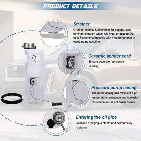 Diagram of Drop In Fuel Pump Module Assembly for 2002 2003 Dodge Ram 1500 Pickup Truck with 26 Gallon Tank E7161M
