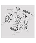 Diagram of components for Multi Specification CNC Vise Fixture For Fast Change And Batch Processing Multi Station Workholding Clamp