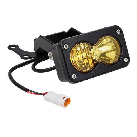 Headlight Kit For MX3 Electric Dirt Bike With 6000K 6500K LED Light Bar Spot Flood Combo, Bright Front Headlamp, Yellow lens, Mount and Harness