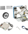 Pro Grade Brushless Belt Sander With Durable 762X25Mm Belt Delivers Real Deal Torque For Fast Metal And Wood Projects Includes Easy Polish And Sharpen Functions No Sweat Setup components including control box and wheels.