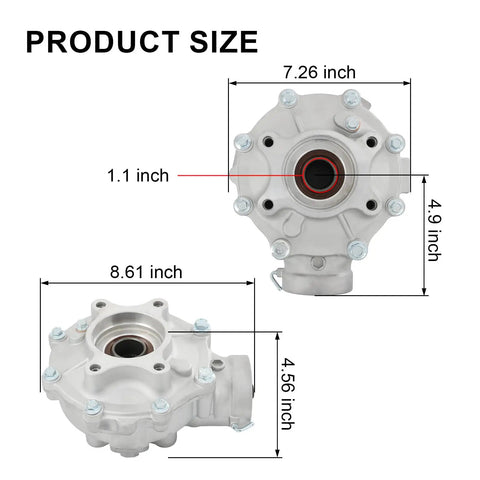 Rear Differential Final Gear Replacement For Honda Foreman 500 Rancher 420 TRX500 TRX420 ATVs 2017-2019, product size specs