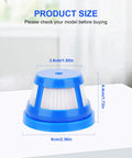 Must-Have H11 Replacement Filter Set For HomeVac H11 H11 Pure And H20 Cordless Handheld Vacuum Cleaner HEPA Filter shown with dimensions