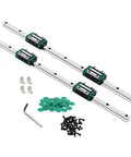 2 Piece 800mm HGR20 Linear Guide Rail Kit With 4 HGH20CA Carriages For DIY CNC Routers Lathes Mills And 3D Printers Includes Wrench