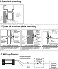 Installation guide for Tough As Nails 1200 Lbs Double Door Electromagnetic Lock detailing mounting and wiring diagrams.