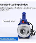 Premium Single Stage Rotary Vane Vacuum Pump For Automotive Air Conditioning Refrigerant Recovery showing oversized cooling window design.