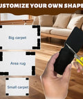 Hand cutting Non Slip Rug Grippers With Strong Adhesive Double Sided Tape For Area Rugs Keeps Corners Flat, Stops Sliding