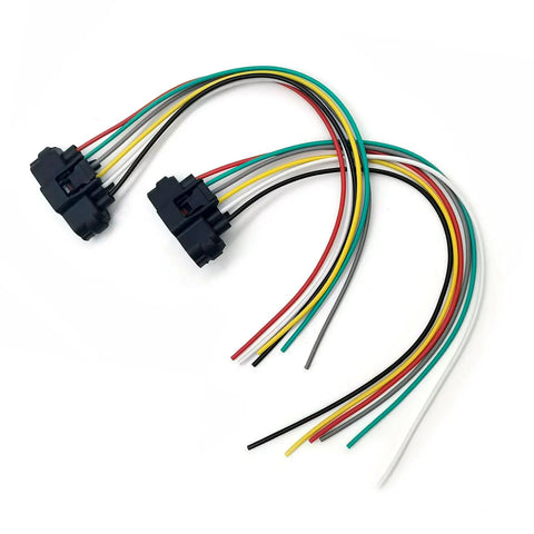 2-Pack 6-Pin Throttle Body Pigtail TPS Repair Connector Kit, 6-Way Sensor Wiring Harness Plug, Universal Fit For Most Cars, Trucks, SUVs