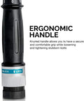 Close-up of ergonomic handle on Beefy 3/8 Drive Adjustable Click Torque Wrench 15 To 80 Ft-Lb Range, 14 Inch Length, Cr-V Steel
