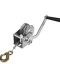 600 Lb Hand Winch For Trailers And Boats, Beefy Heavy Duty Manual Crank Winch With 23 Ft Steel Cable, Boat Trailer Towing And ATV Hauling, Durable Rope Gear For Easy Load And Unload, steel hook view