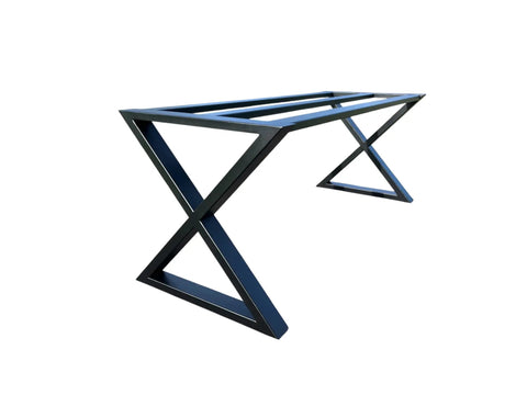 Beefy Heavy Duty Metal Table Base Built To Last With 700 Lb Capacity 28 Inch Height Industrial Table Frame For Granite Quartz Glass Tops Adjustable Width And Length Powder Coated Tubing European Handcrafted