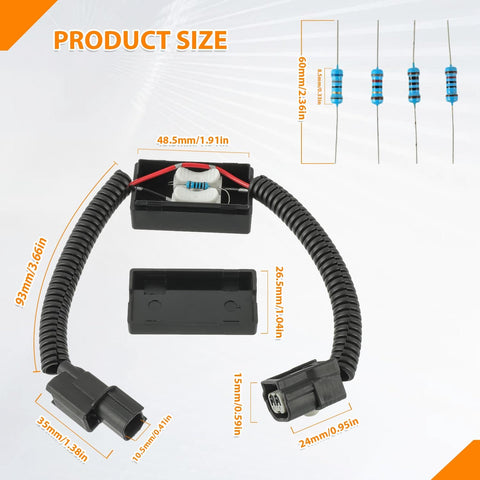 VCM Muzzler Harness Disable Kit With 68 82 100 120 Ohm Resistors Two Of Each For Honda VCM Systems Easy Install Compatible