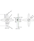 High Precision Waterproof Digital Servo Motor With 20kg Killer Torque And Rock Solid Heavy Duty Metal Gears technical drawing with dimensions.