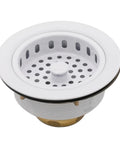 Combo Pack All-In-One Kitchen Sink Drain Set With Post Style Basket Strainer And Deep Collar Waste Disposal Flange With Stopper