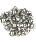 Pile of 3/8-16 Button Head Socket Cap Screws Stainless Steel 304 A2 70 Fully Threaded Allen Hex Drive Bolts 1-1/2 Inch Long