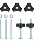 5 Pack M8 T Track Bolt Kit With Knob And Washers For Woodworking Jigs And Fixtures, 100mm Bolts, T Slot Bolts, Fits 3/4 x 3/8 Inch