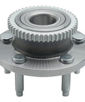 Two Piece Front Wheel Bearing Hub Assembly Replacement Fits 2005 Through 2014 Ford Mustang 5 Lug Setup Abs Tone Ring Ready heavy duty part.