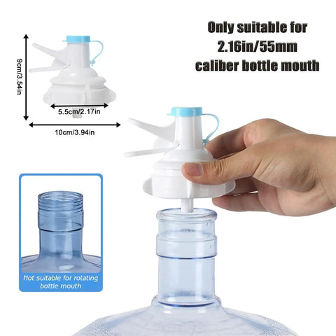 Water Dispenser Stand For 3 To 5 Gallon Bottles Heavy Duty Iron Rack With Non Leak Fast Flow Spout Valve Sturdy Countertop Hydration Station For Home Office Camping And Utility Compatible With 55mm Non Threaded Top Mouth