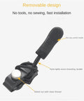 Close-up of removable zipper repair kit showing non-slip handle, nylon drawstring, and metal nut for easy install.